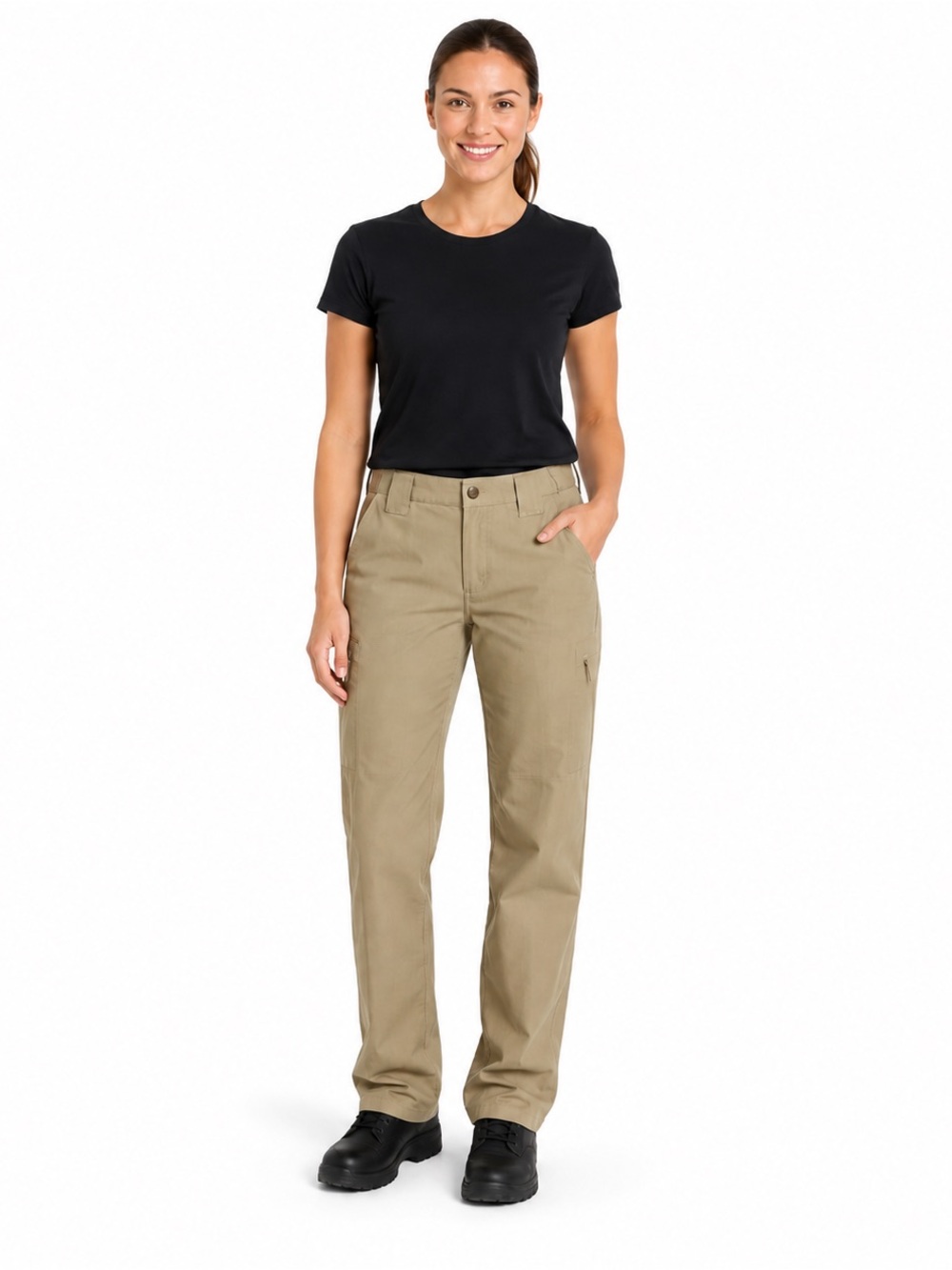 TRU-SPEC Tactical Pants Women’s Sz 4 Khaki Ripstop Utility Cargo Duty Workwear